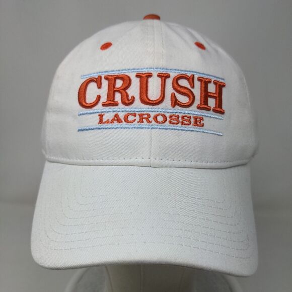 The Game Men's Slideback Hat White OSFM Embroidered Orange Crush Lacrosse Logo - Picture 2 of 10